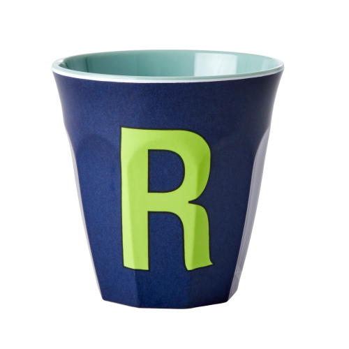 Alphabet Melamine Cup Letter R on Blue by Rice DK